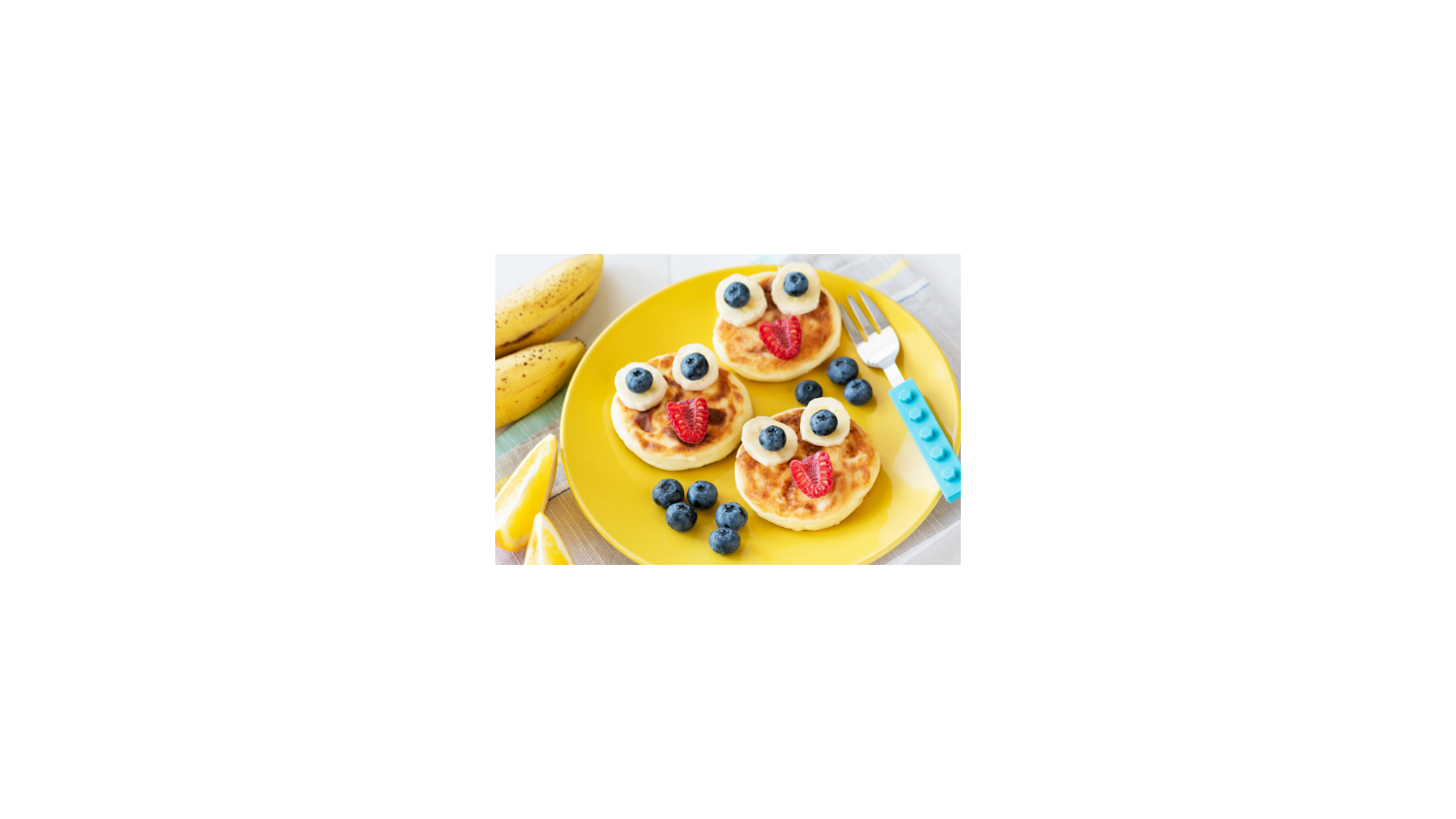 Kids breakfast on a plate