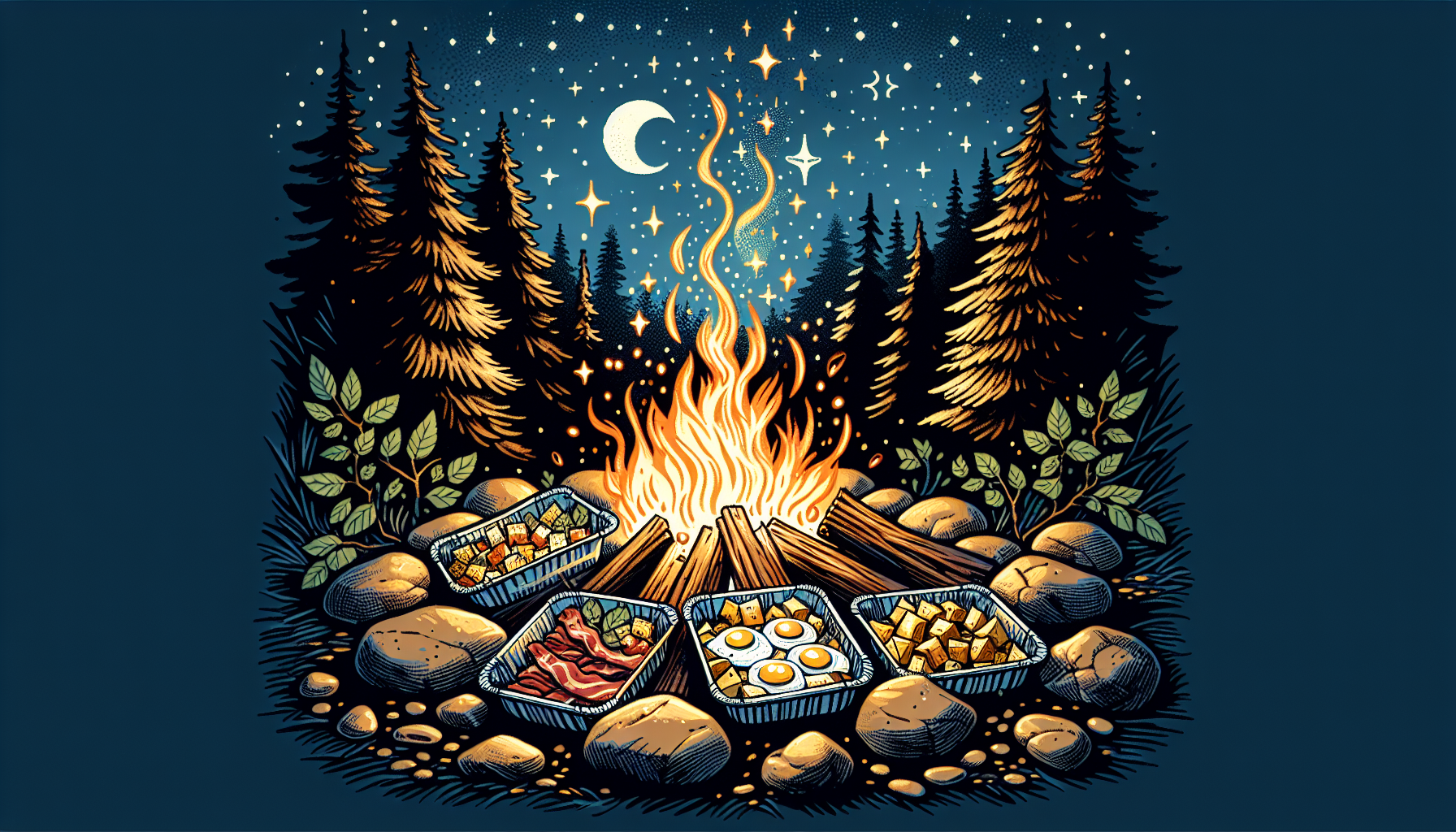 Campfire classics with foil packet meals