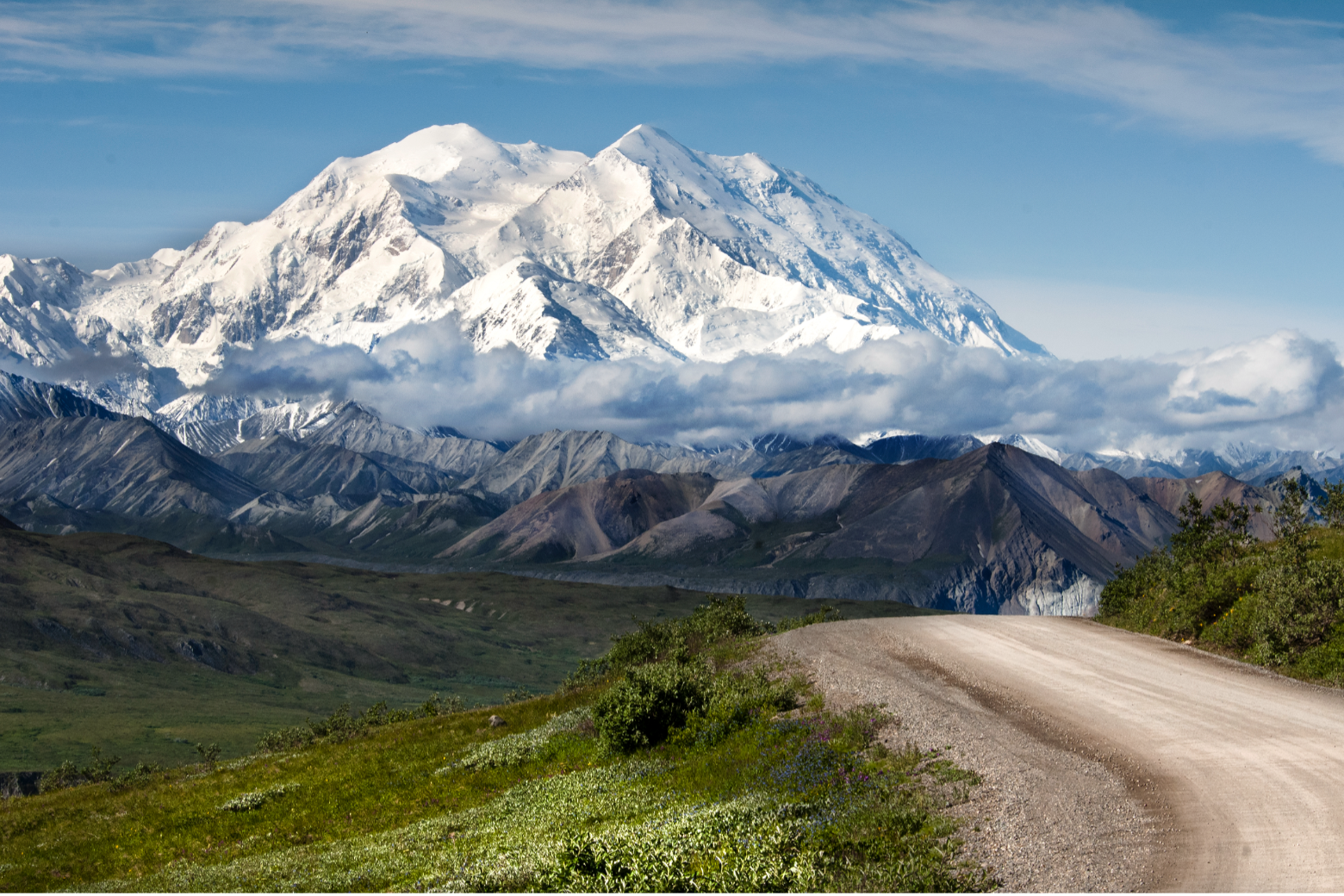 a mountain range with a road